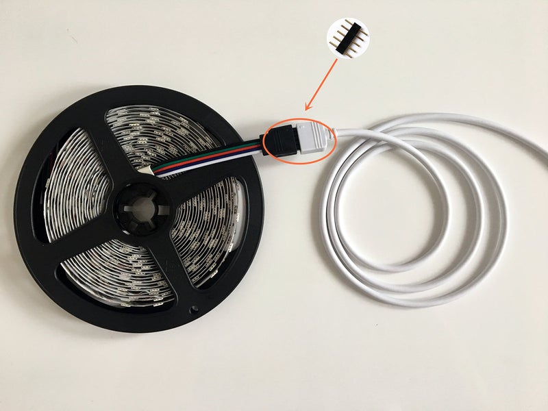 HUALAND 5M 16.4ft 5 Color RGBW Extension Cable LED Strip Connector Extension Cable Cord Wire 5 Pin LED Connector for SMD 5050 3528 2835 RGBW LED Light Strip - Image 3